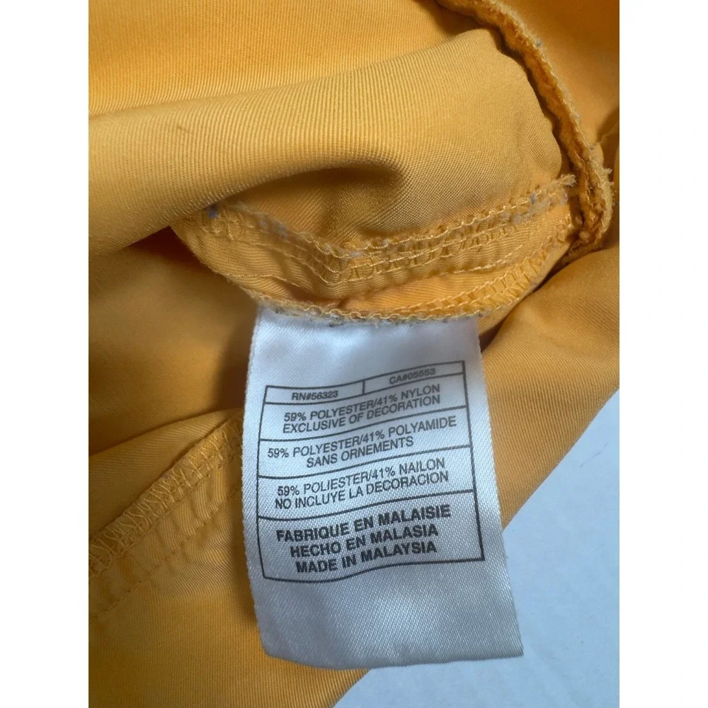 Vintage Nike‎ Windbreaker Jacket Mens XXL Orange Vintage Full Zip Striped Trim